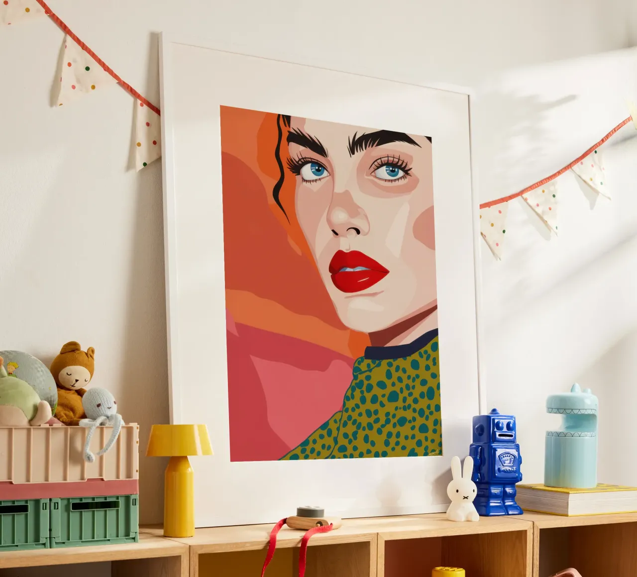 Sguardo intenso di donna poster con telaio in alluminio da Gaia Viesta