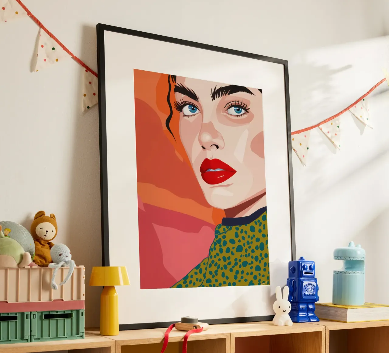 Sguardo intenso di donna poster con telaio in alluminio da Gaia Viesta