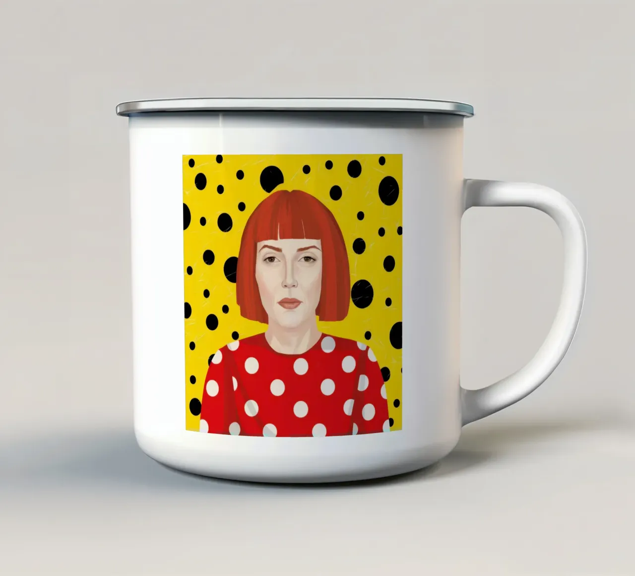 Pop Art a pois tazza in smalto da Selene Shade