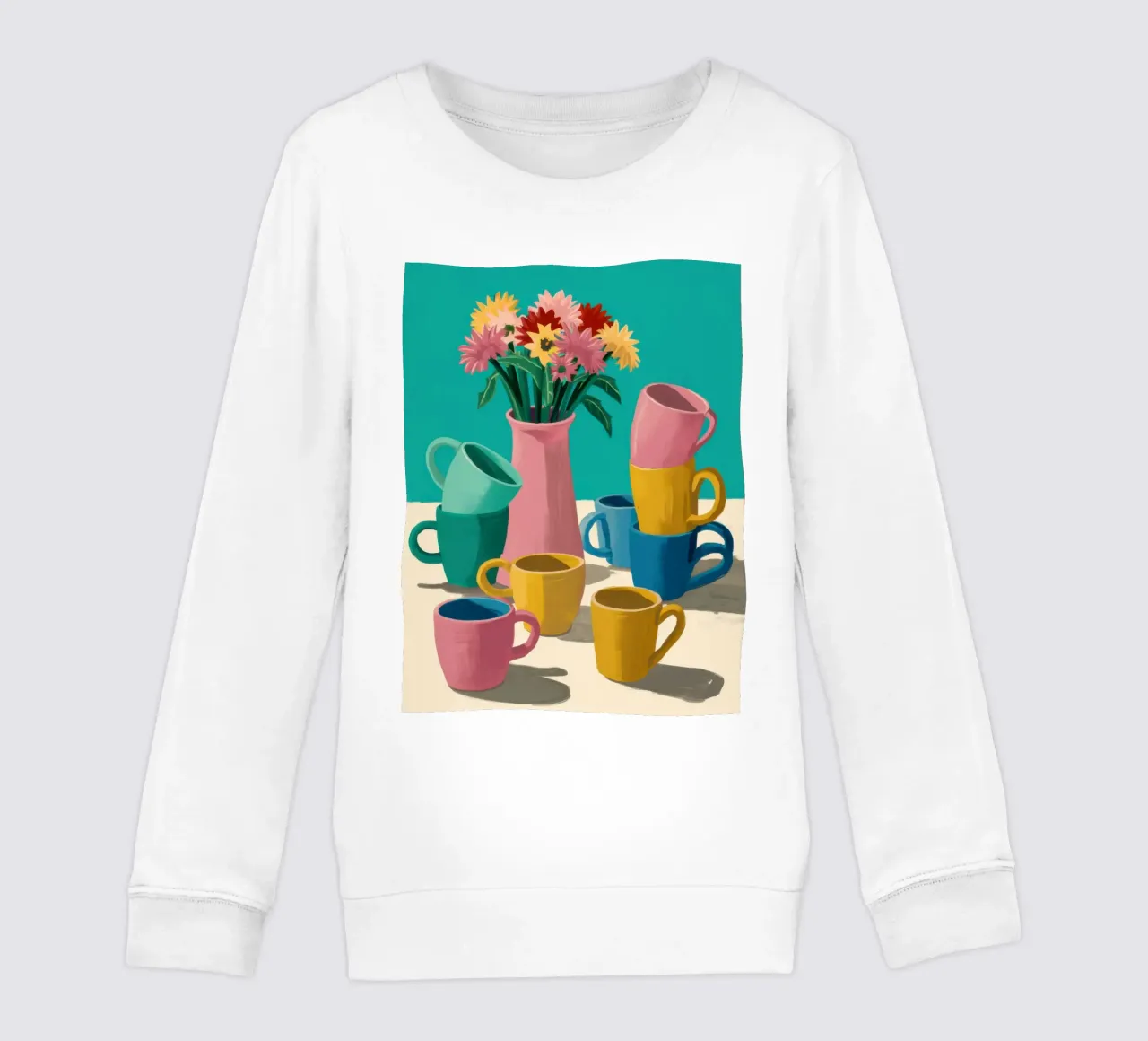 Pila di tazze colorate felpa bambino da Trace Brush