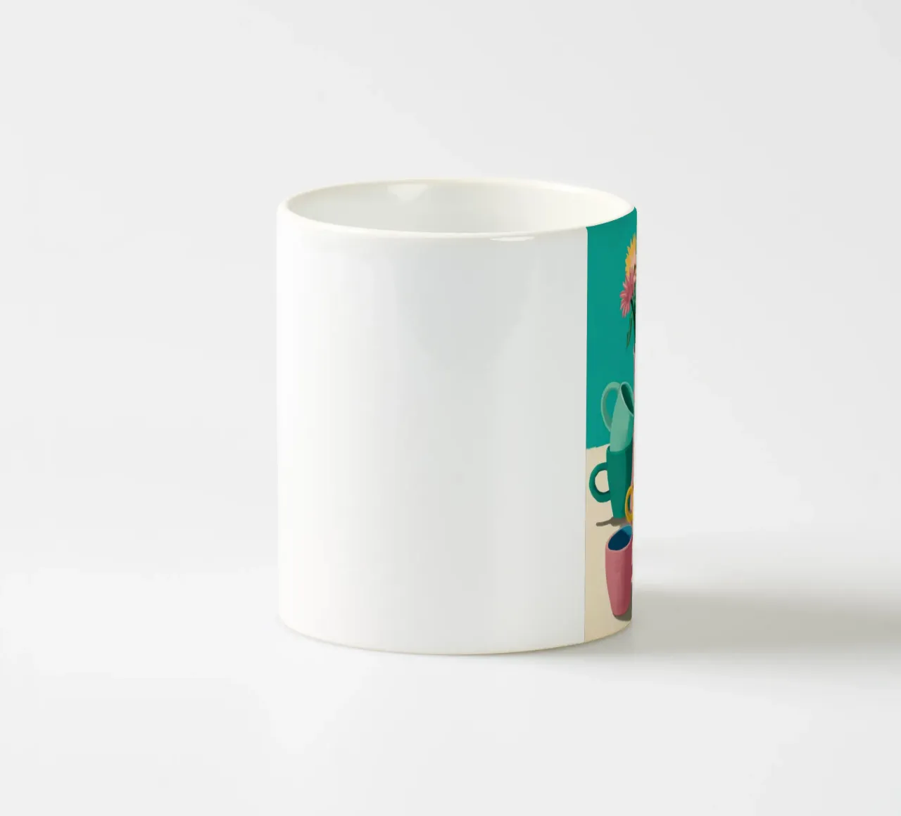Pila di tazze colorate tazza in ceramica da Trace Brush