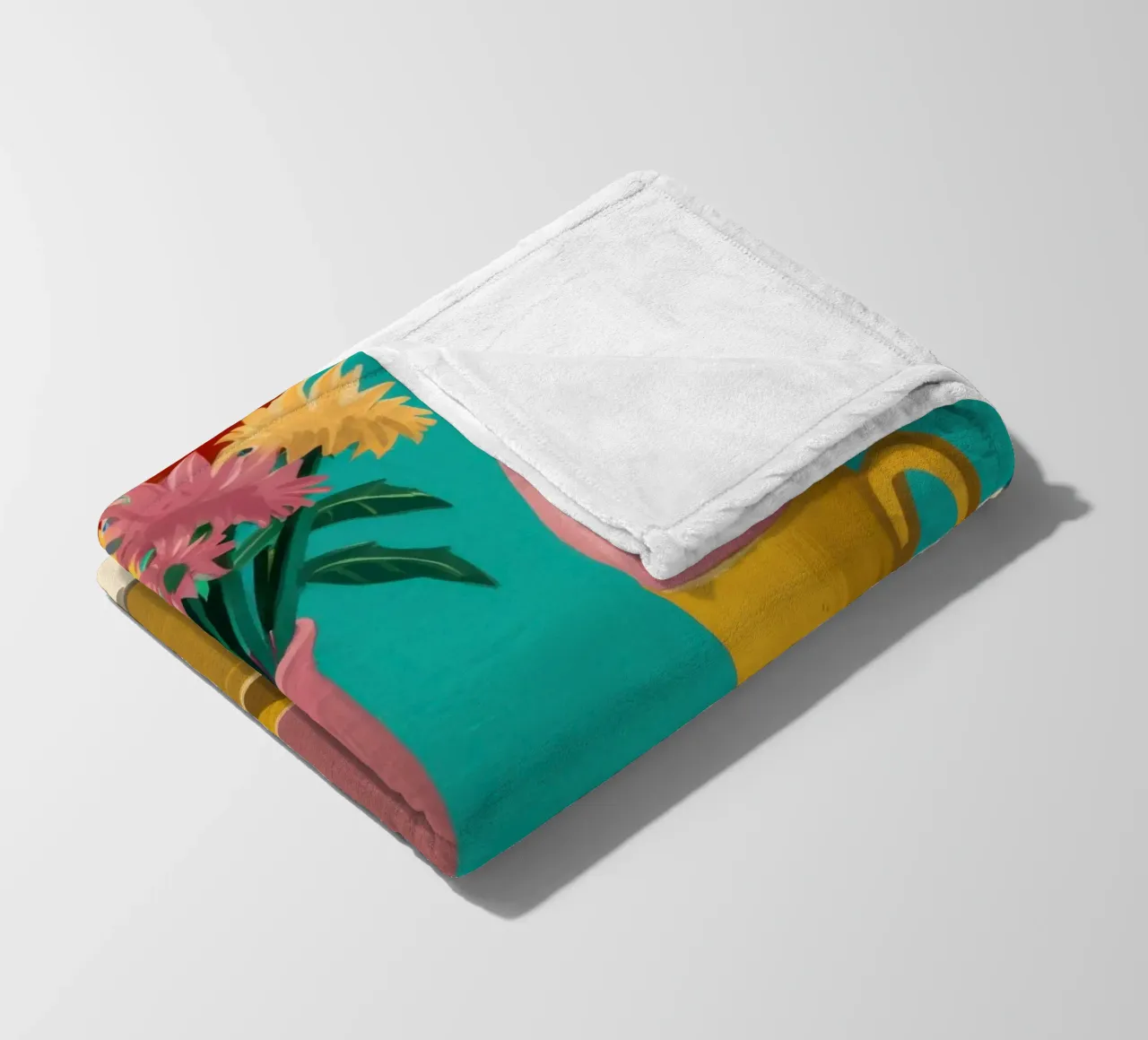 Pila di tazze colorate coperta in pile da Trace Brush