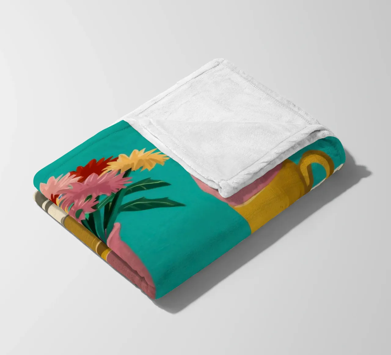 Pila di tazze colorate coperta in pile da Trace Brush