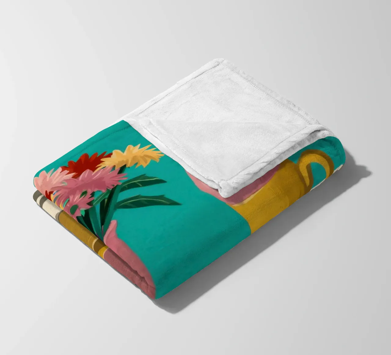 Pila di tazze colorate coperta in pile da Trace Brush
