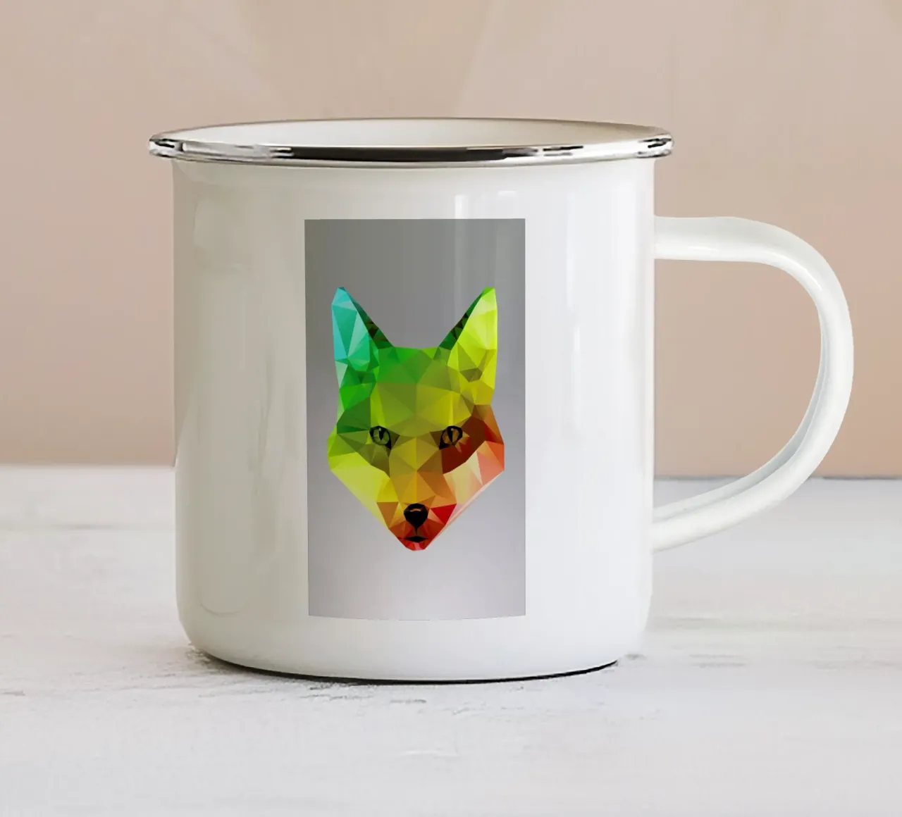 Glass Fox Face tazza in smalto da Three Of The Possessed