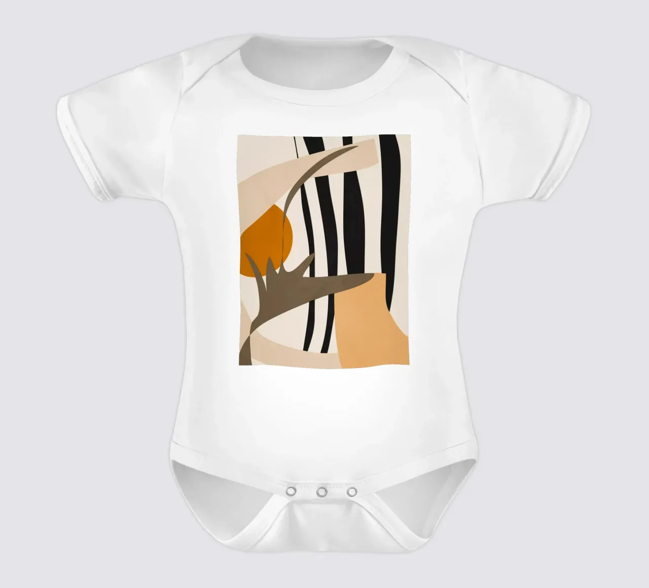 Abstracte kunst 2 babyrompertje korte mouwen van ThingDesign
