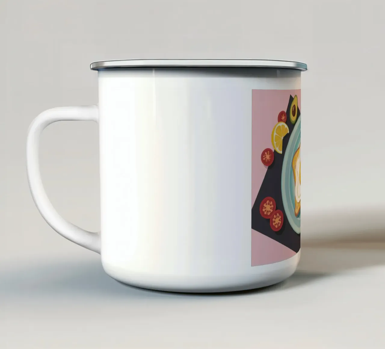 La perfezione del toast all'avocado tazza in smalto da Trace Brush