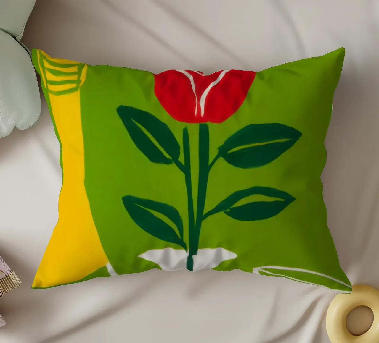 Singola rosa rossa cuscino da Mark Solaria