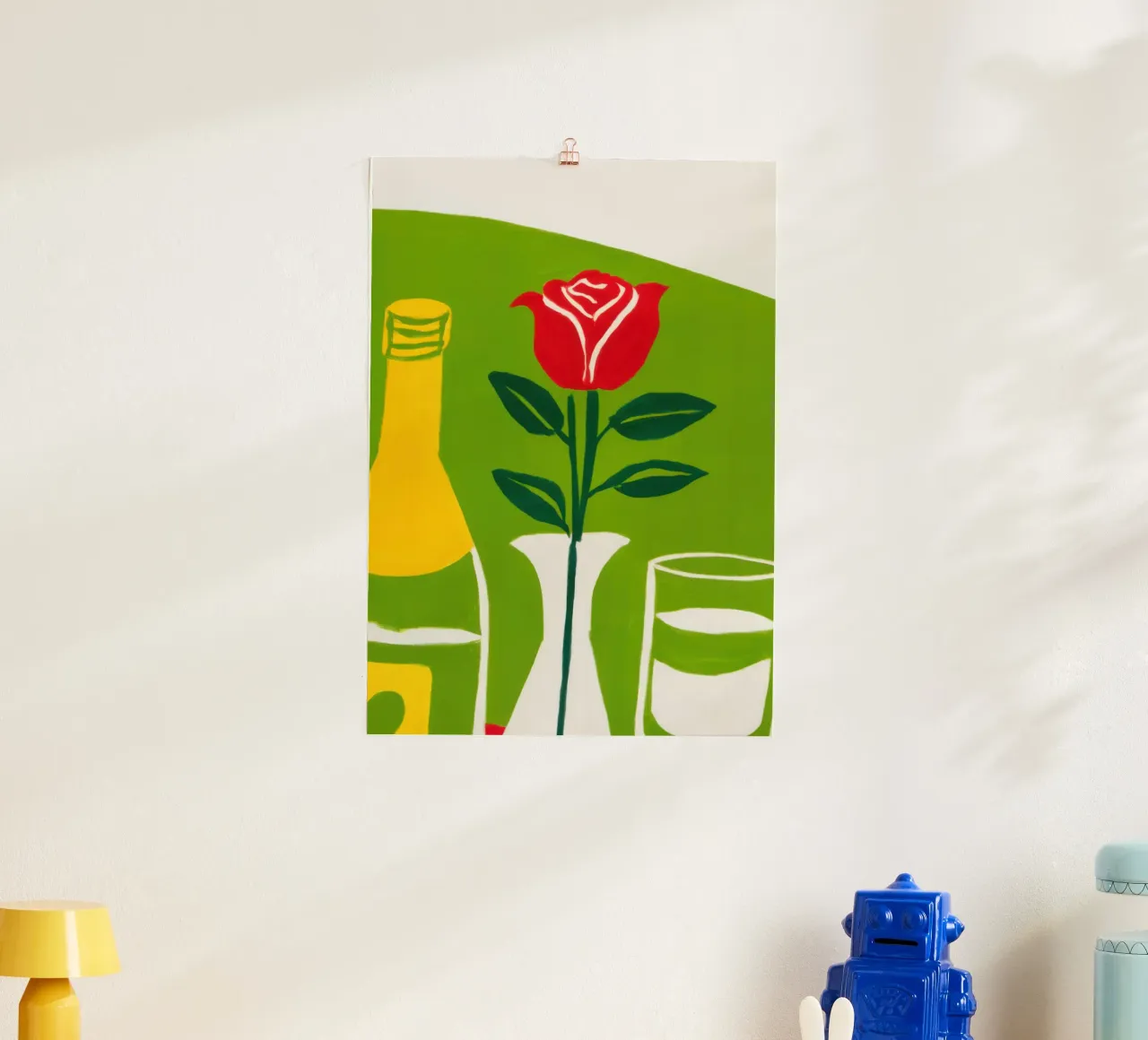 Singola rosa rossa poster da Mark Solaria