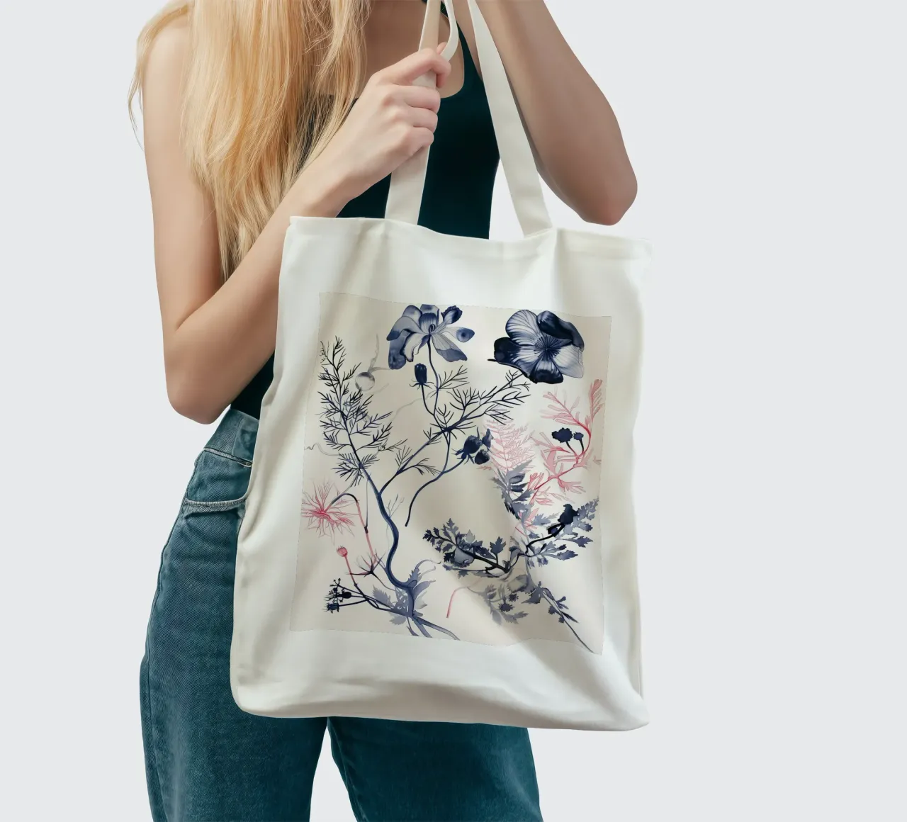 Notturno botanico borsa in juta da Sophia Calder Studio