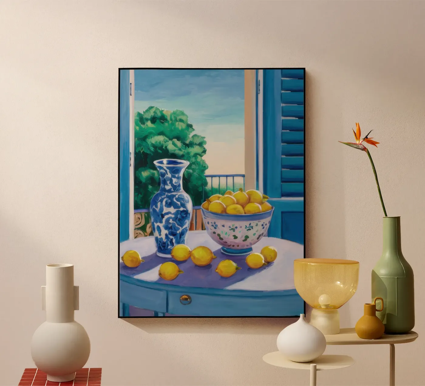 Window with Lemons plexiglass da Trace Brush