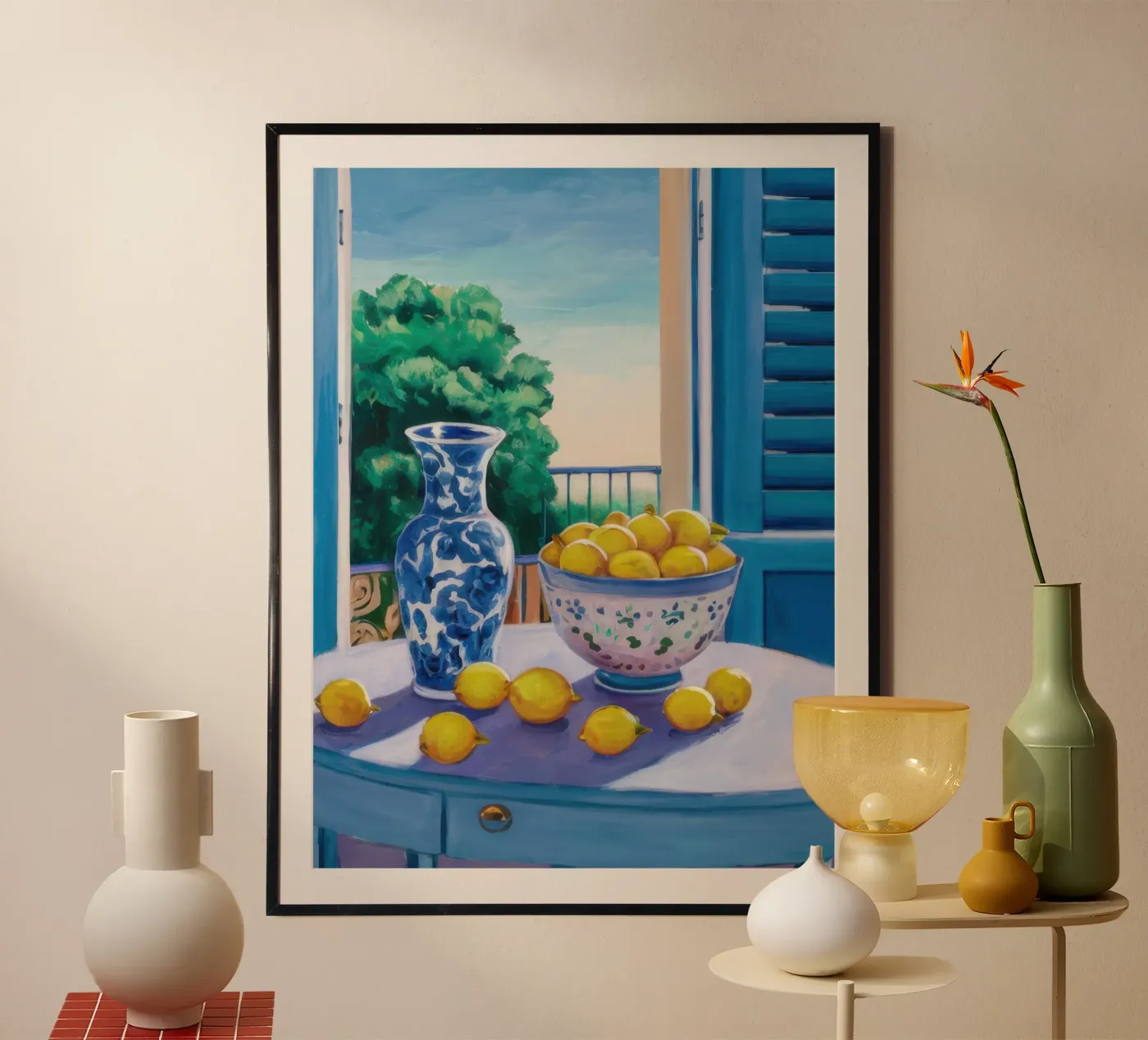 Window with Lemons poster da Trace Brush