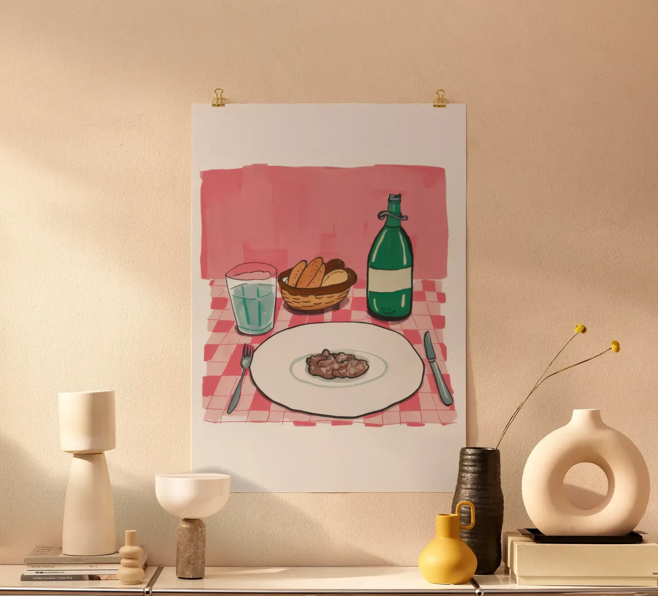 Einfaches Abendessen für eine Person Poster von Mark Solaria