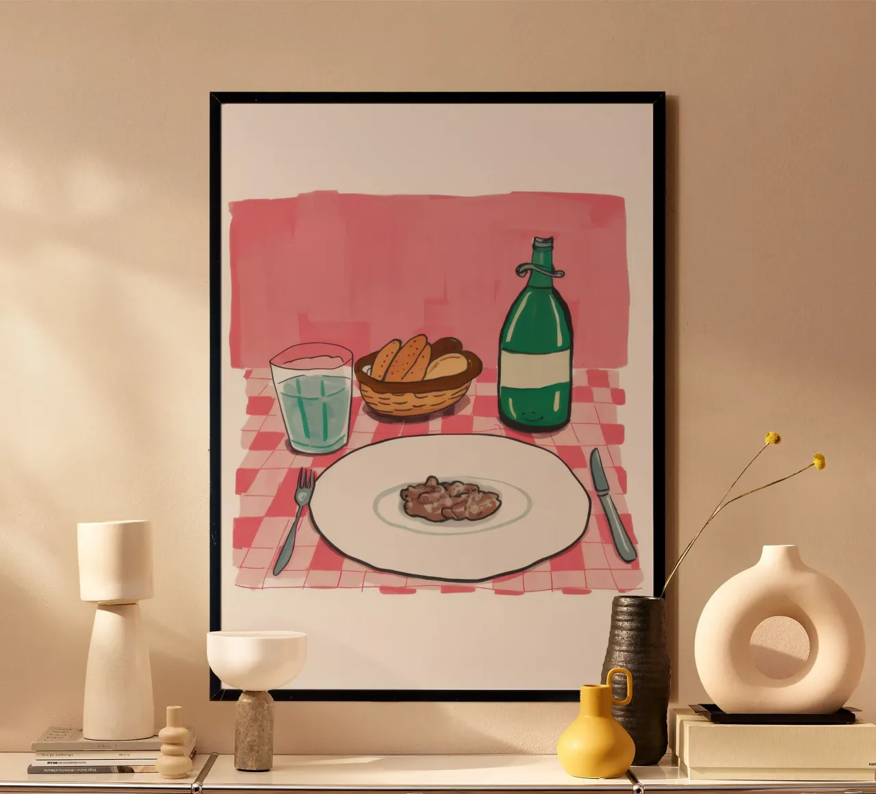 Einfaches Abendessen für eine Person Poster von Mark Solaria