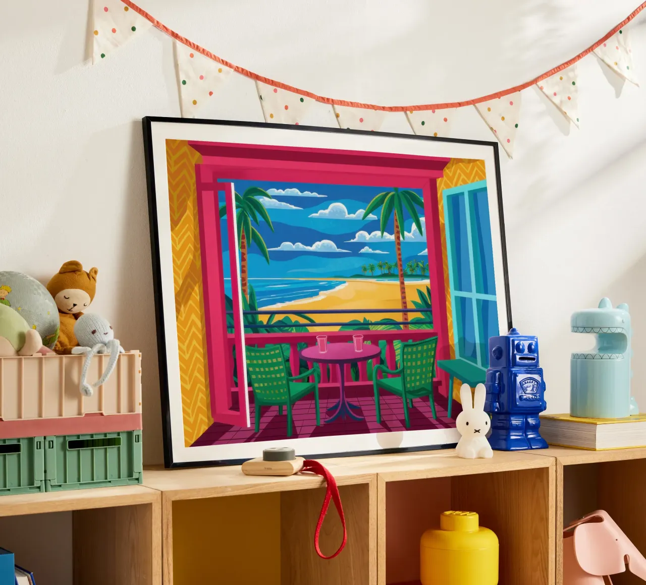 Balcone Vista Spiaggia poster da Irish Strokes