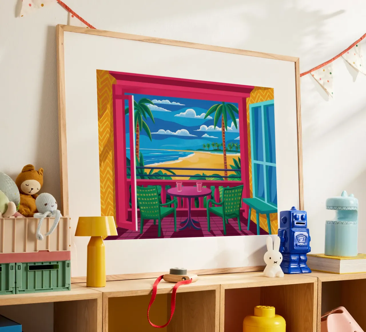 Balcone Vista Spiaggia poster da Irish Strokes