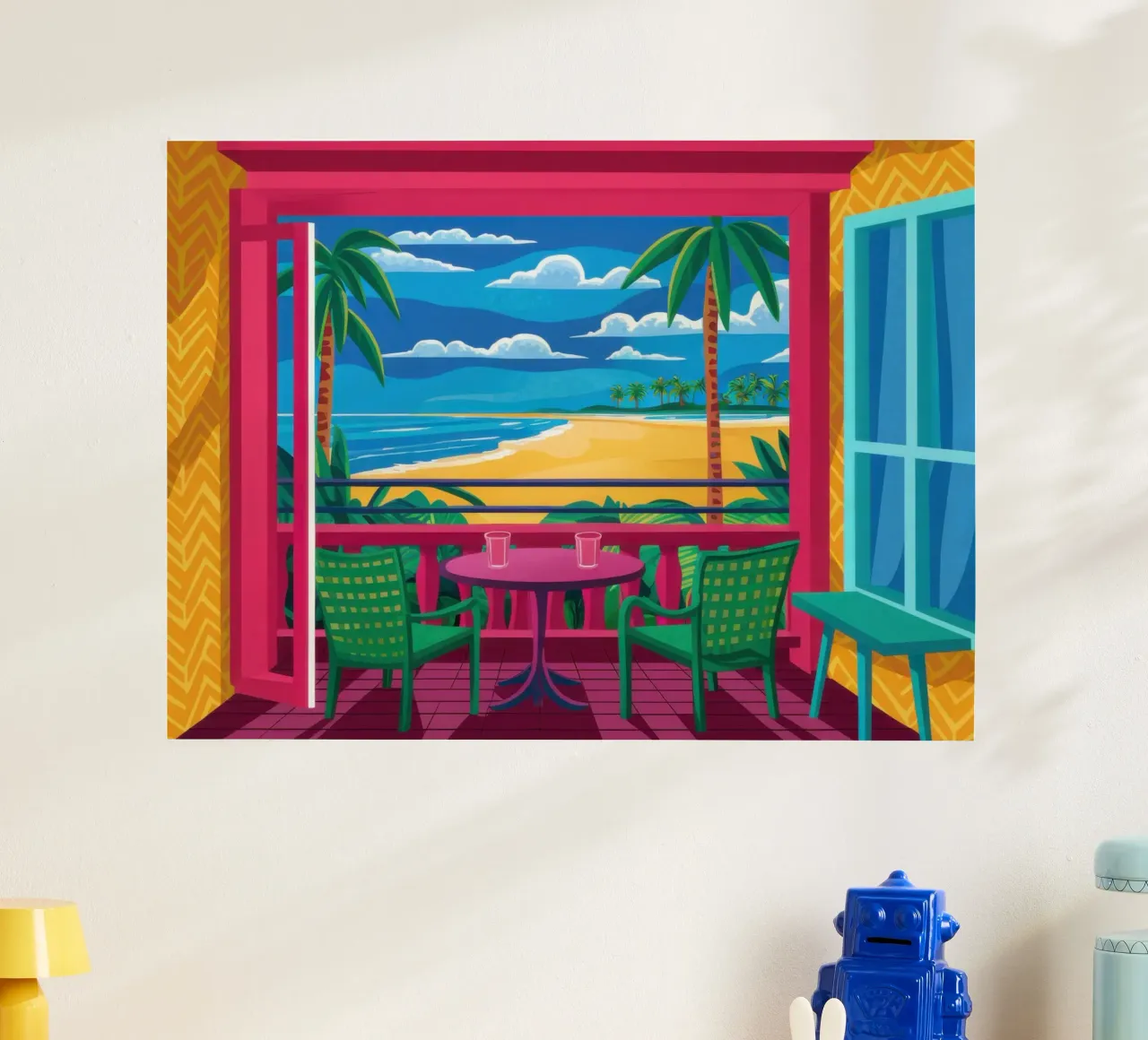 Balcone Vista Spiaggia poster da Irish Strokes