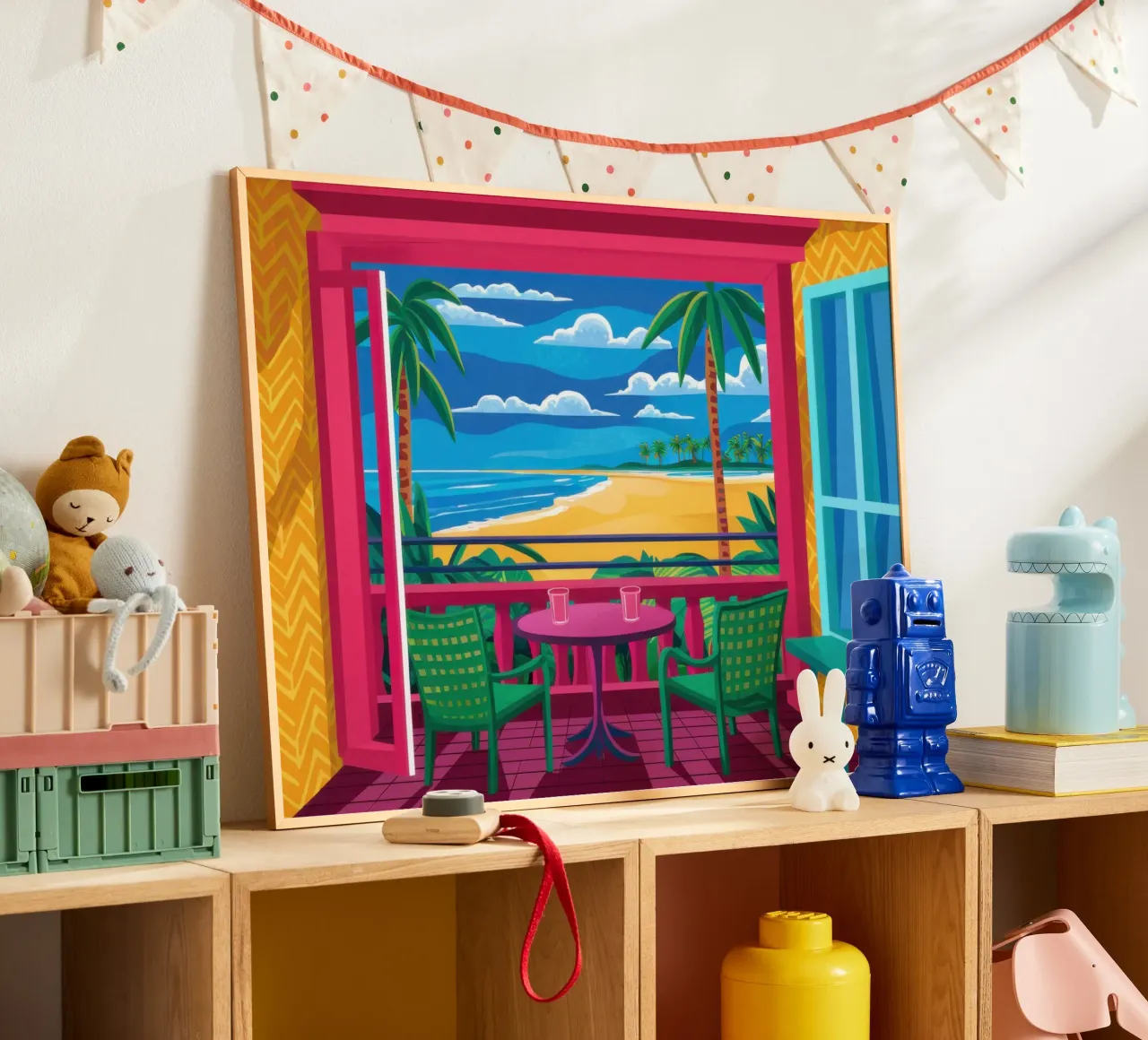 Balcone Vista Spiaggia poster da Irish Strokes