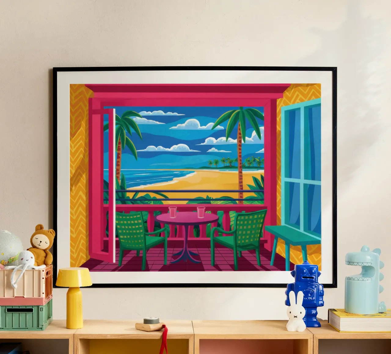 Balcone Vista Spiaggia poster da Irish Strokes