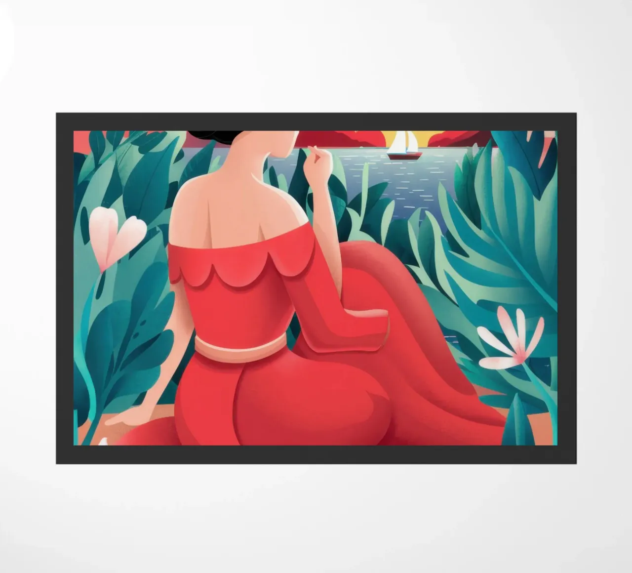 Donna in rosso zerbino da Gaia Viesta