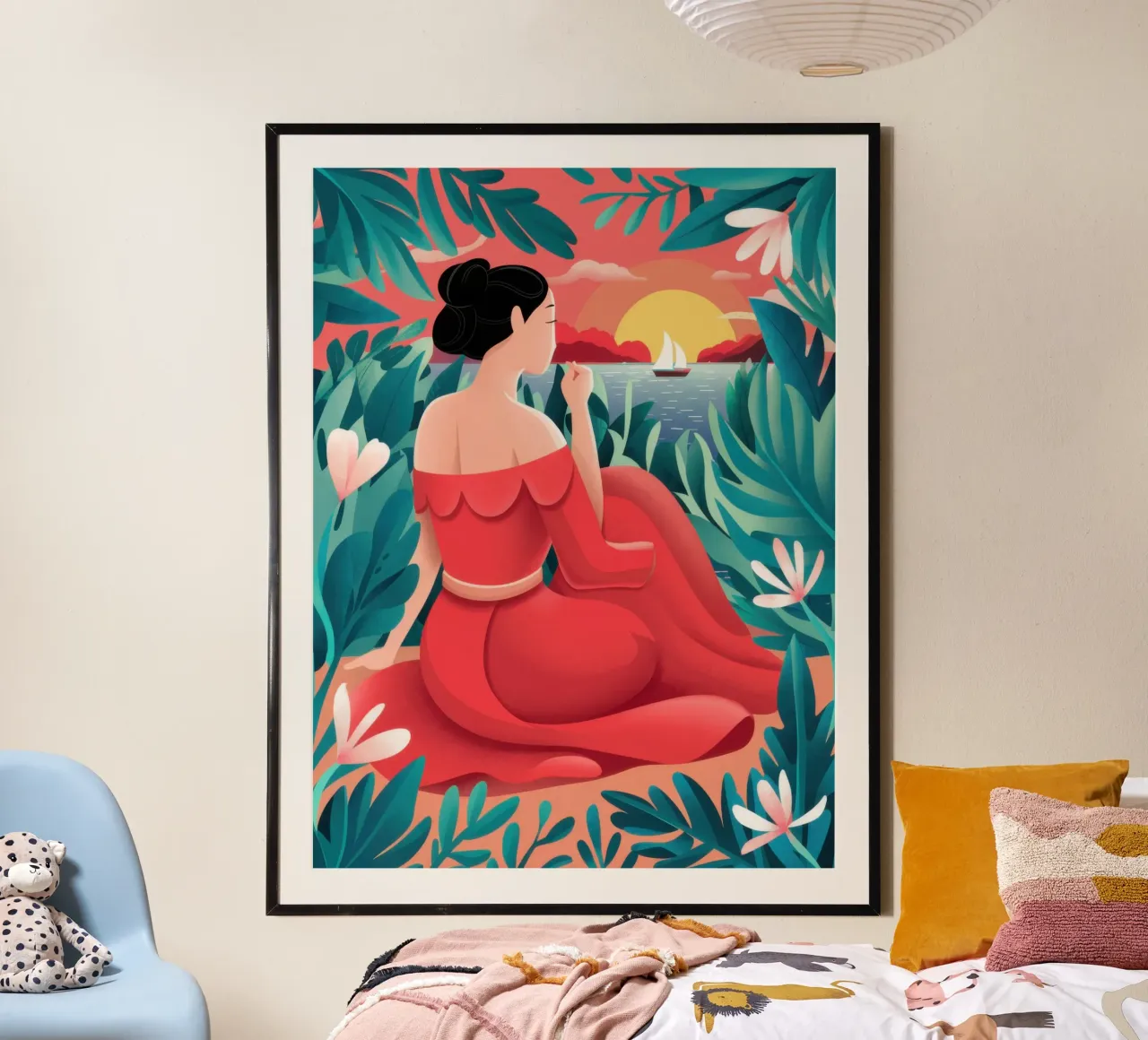 Donna in rosso poster da Gaia Viesta