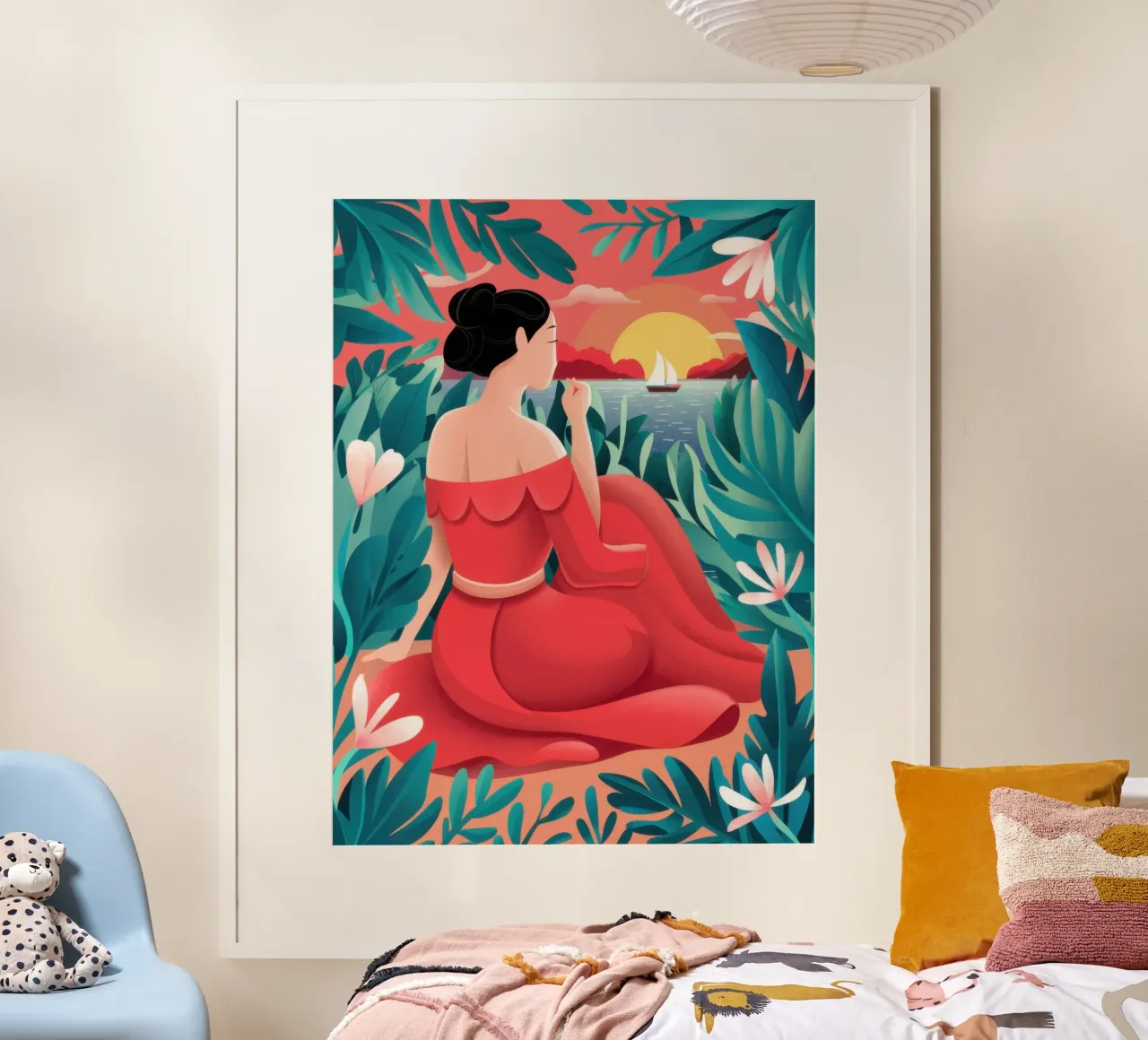 Donna in rosso poster da Gaia Viesta