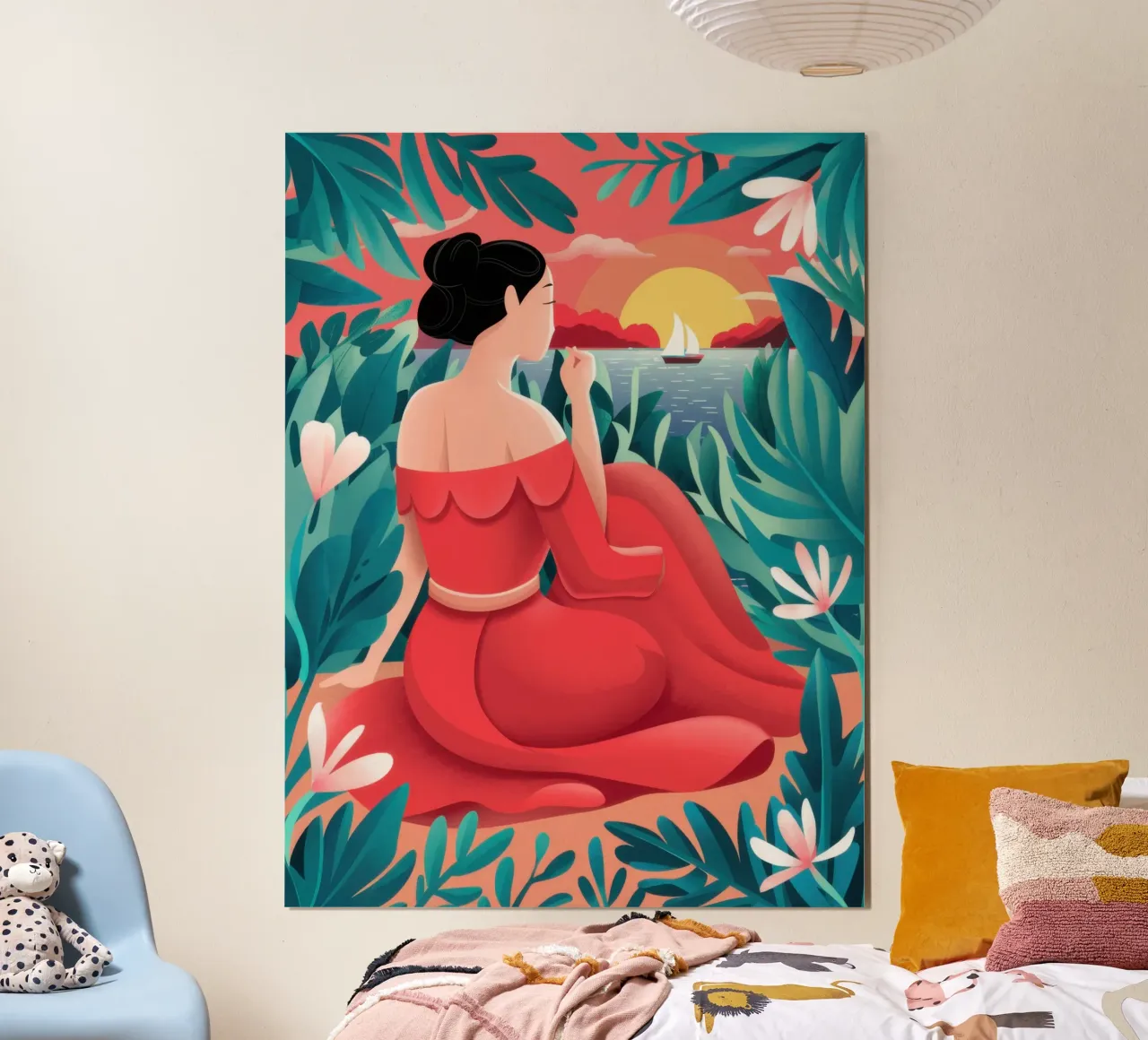 Donna in rosso poster da Gaia Viesta