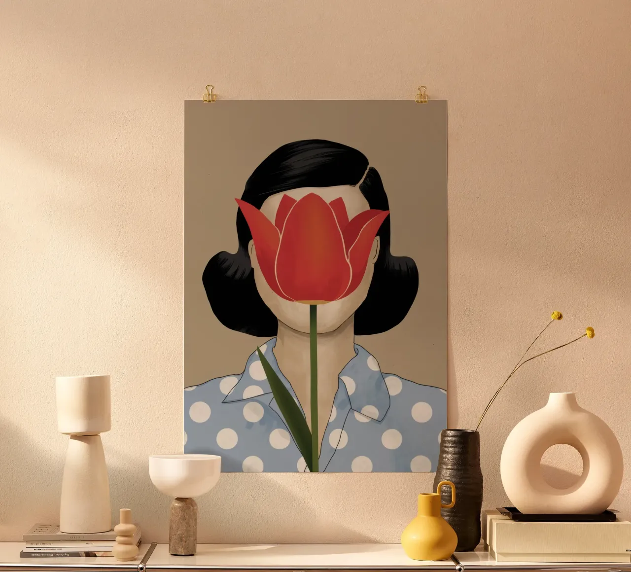 Metamorphic Tulip Portrait poster by Selene Shade