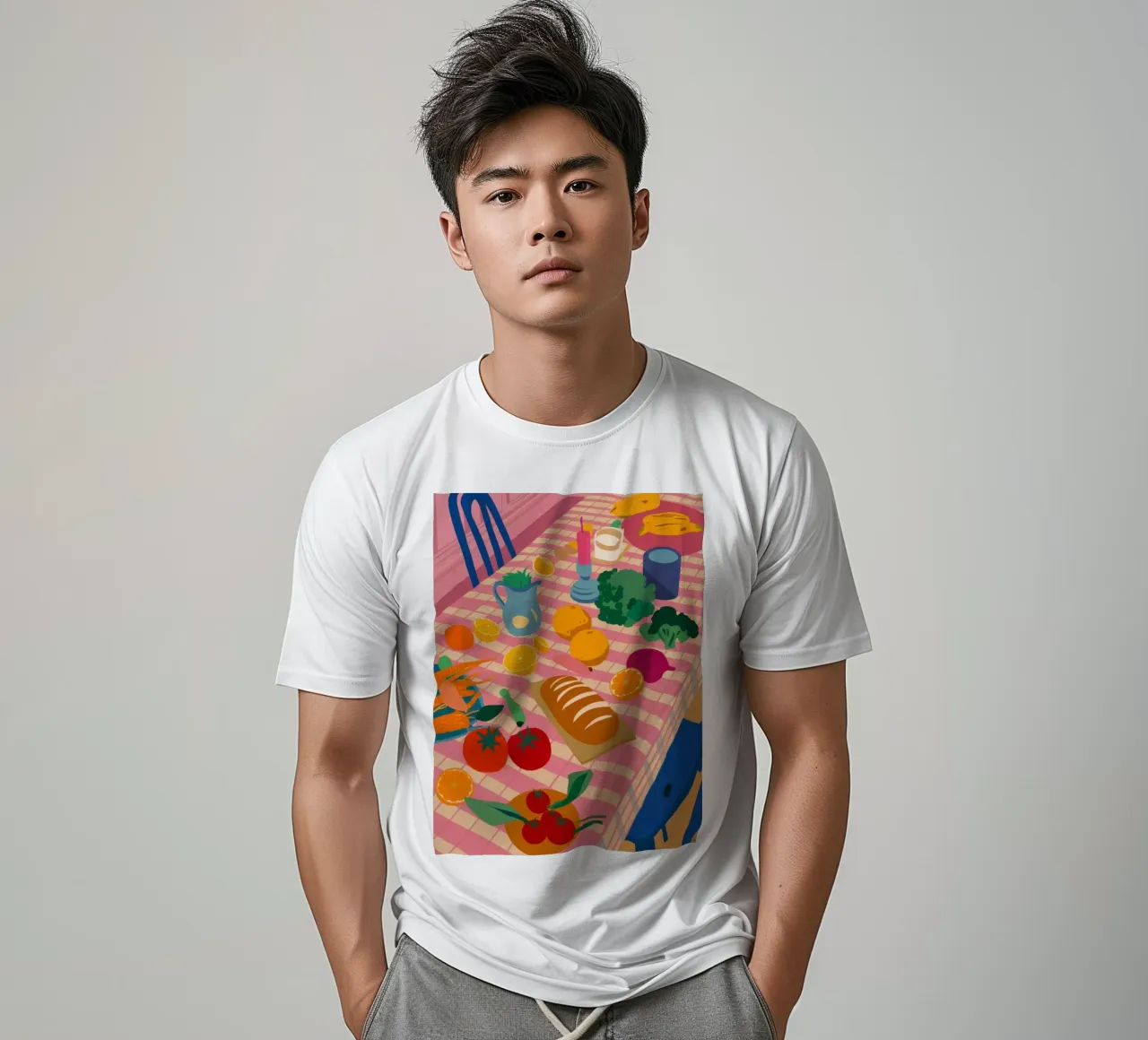 Tavolo da pranzo rustico t-shirt da Trace Brush