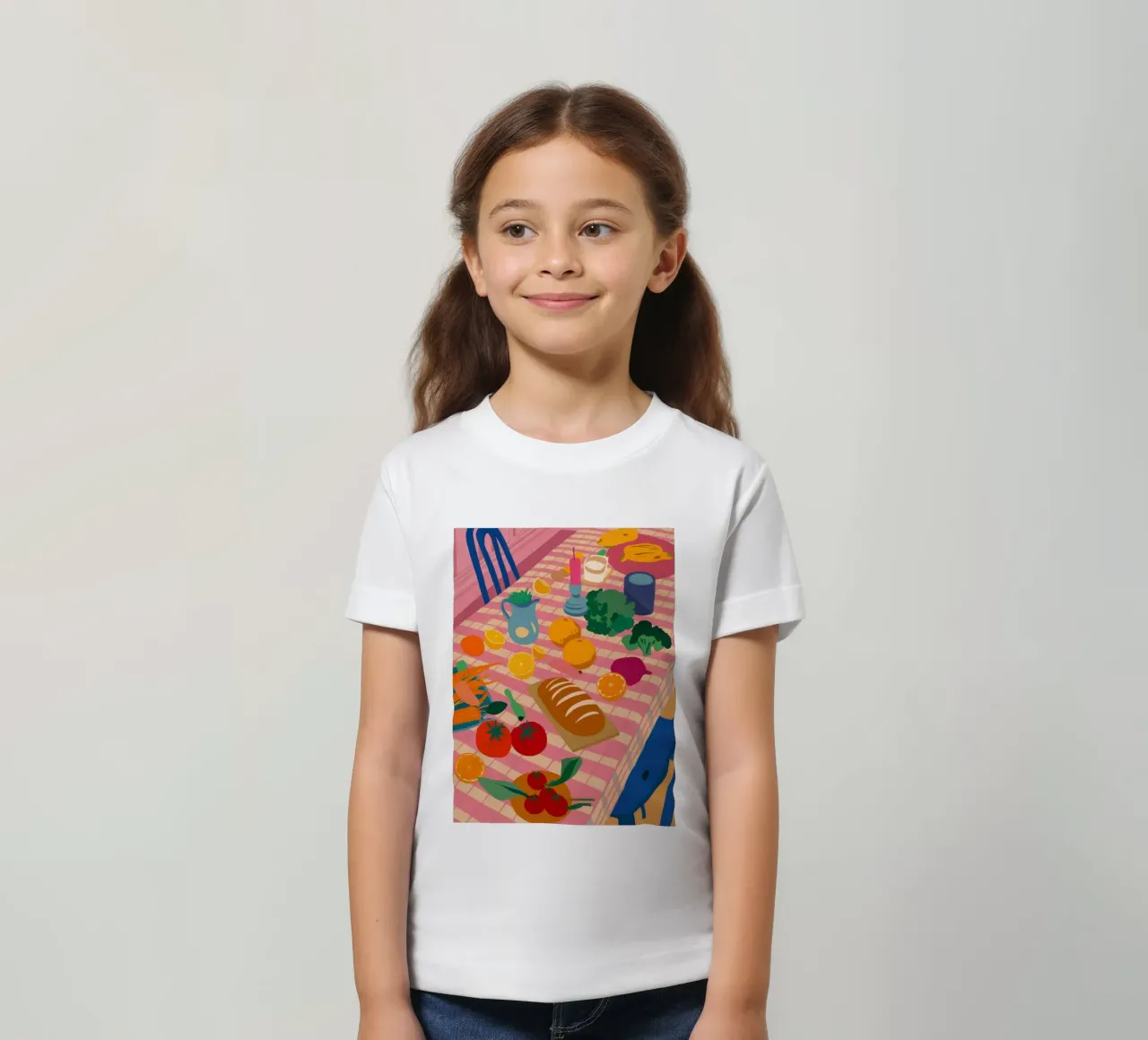 Tavolo da pranzo rustico t-shirt bambini da Trace Brush