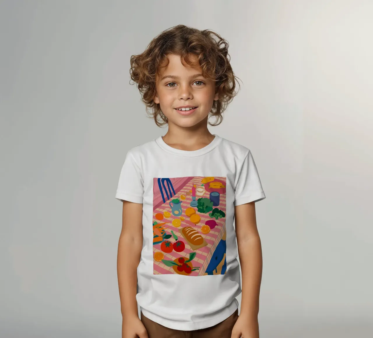 Tavolo da pranzo rustico t-shirt bambini da Trace Brush