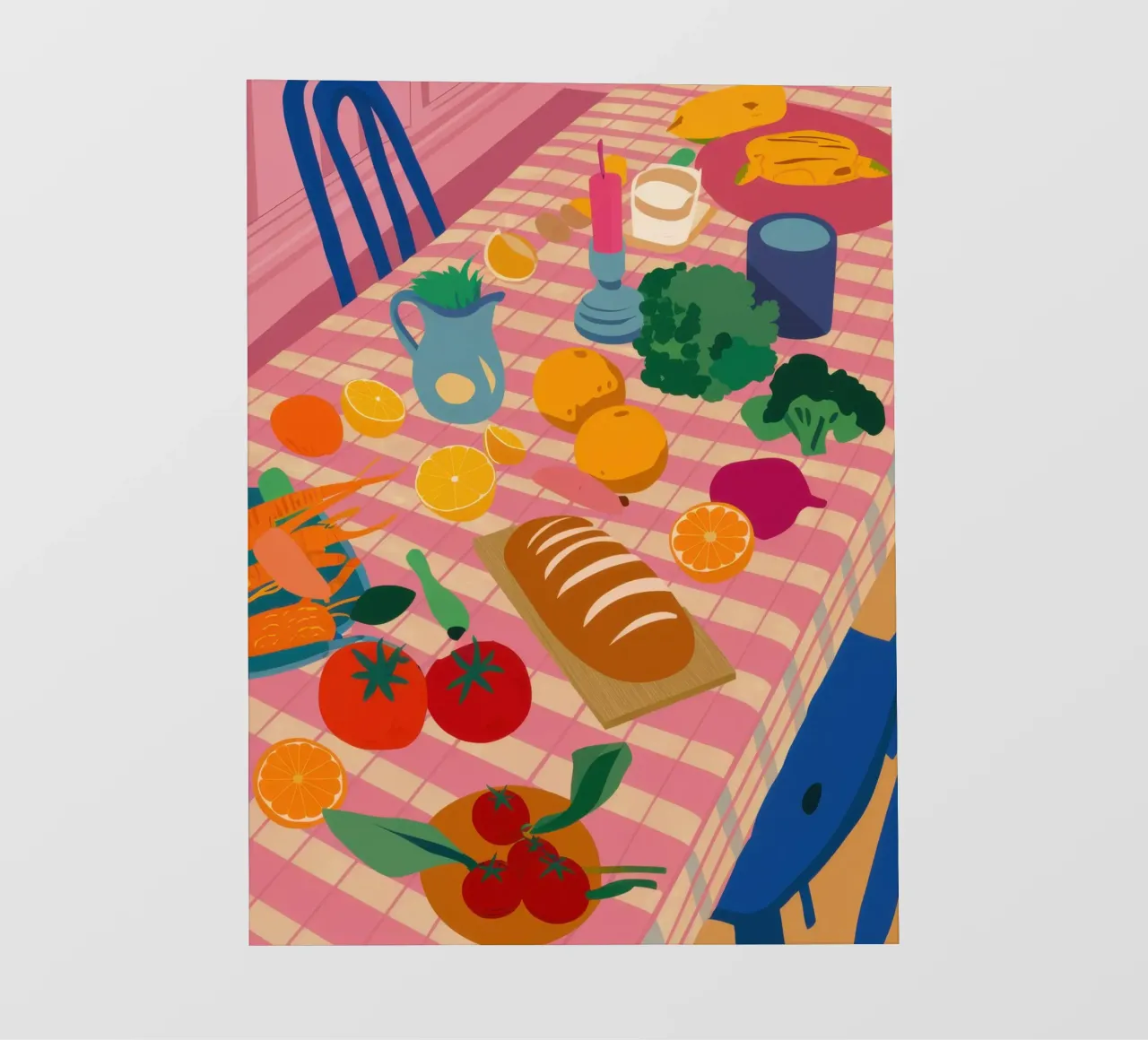 Tavolo da pranzo rustico telo in pvc da Trace Brush