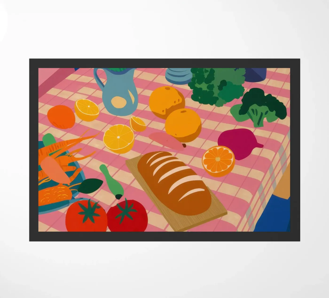 Rustic Lunch Table doormat by Trace Brush