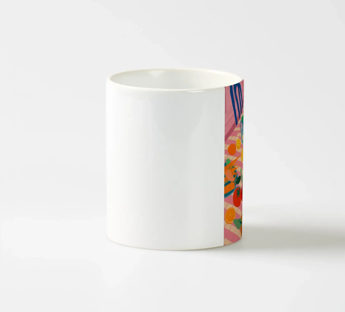 Rustic Lunch Table ceramic mug by Trace Brush