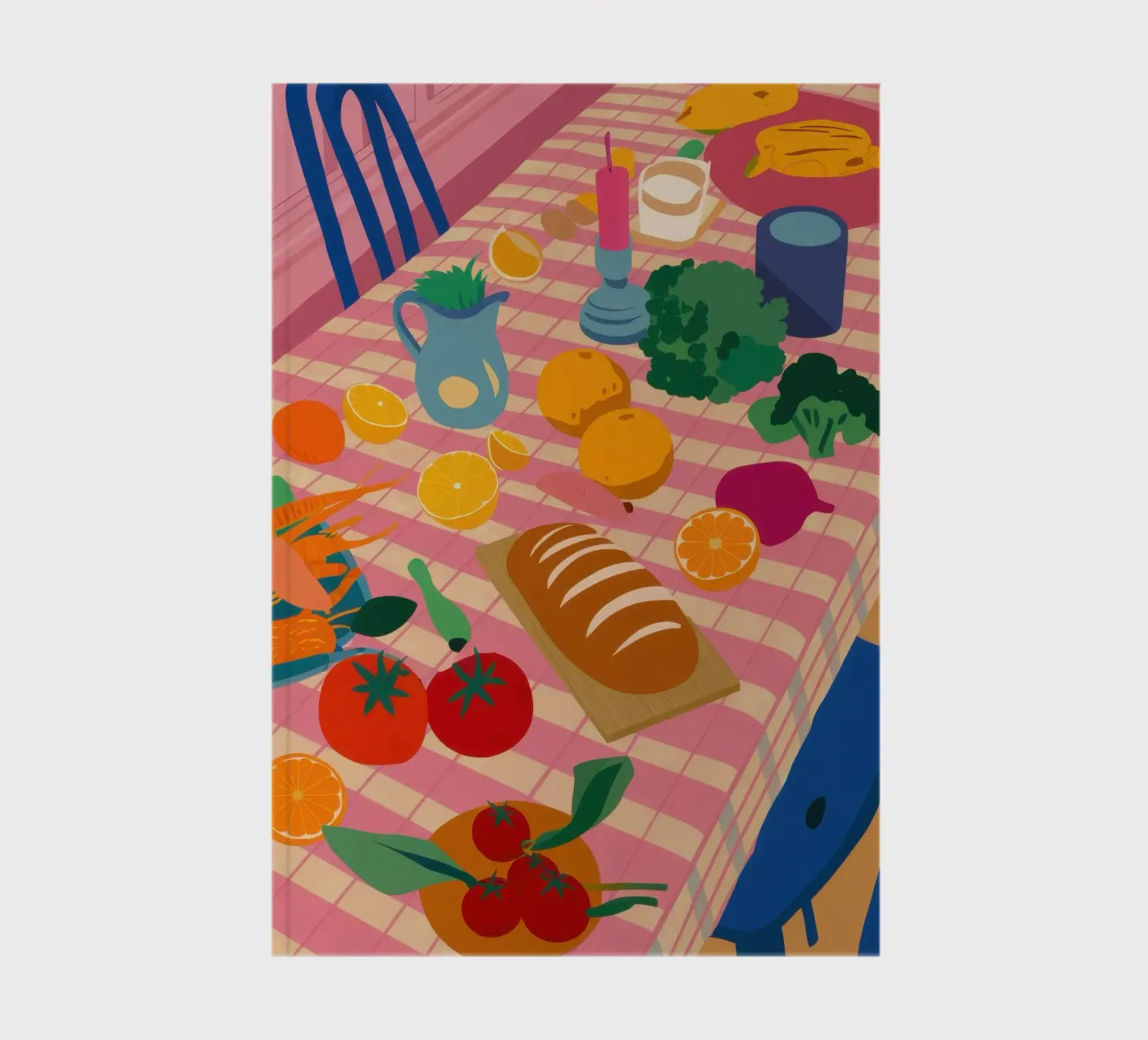 Rustic Lunch Table notebook by Trace Brush