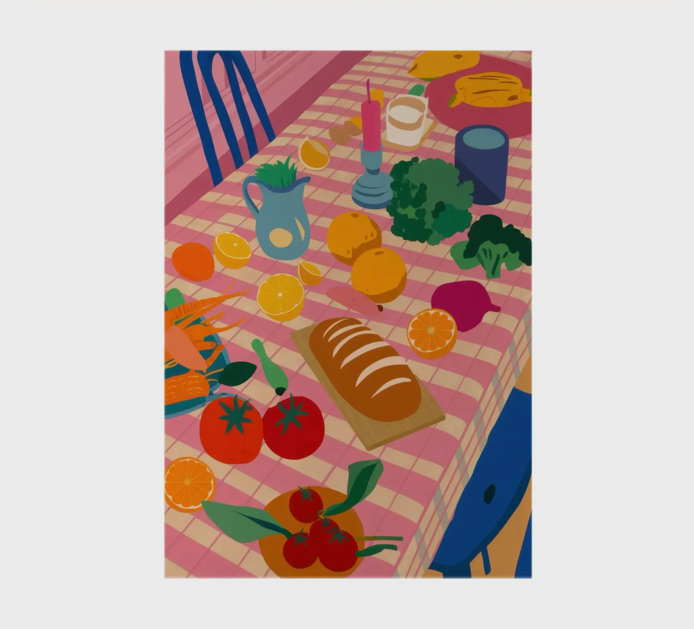 Rustic Lunch Table notebook by Trace Brush