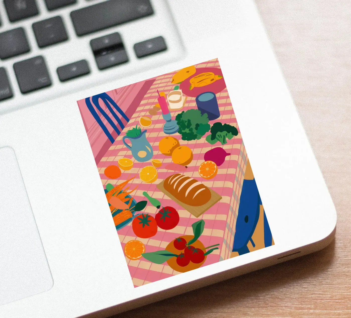Rustikaler Mittagstisch Sticker von Trace Brush