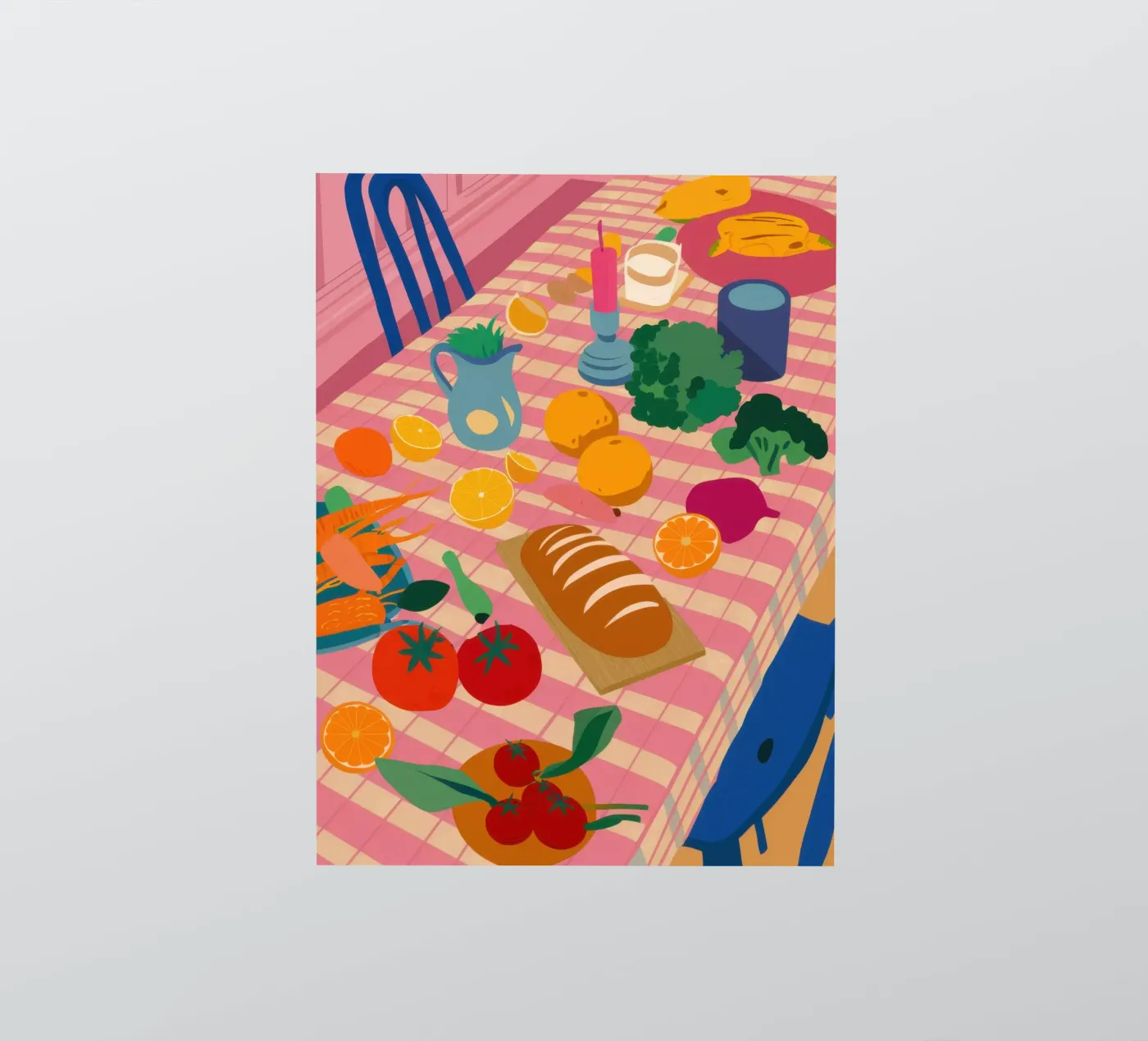 Rustikaler Mittagstisch Sticker von Trace Brush