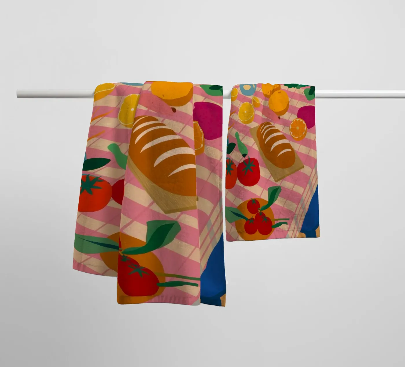 Rustic Lunch Table badhanddoek van Trace Brush