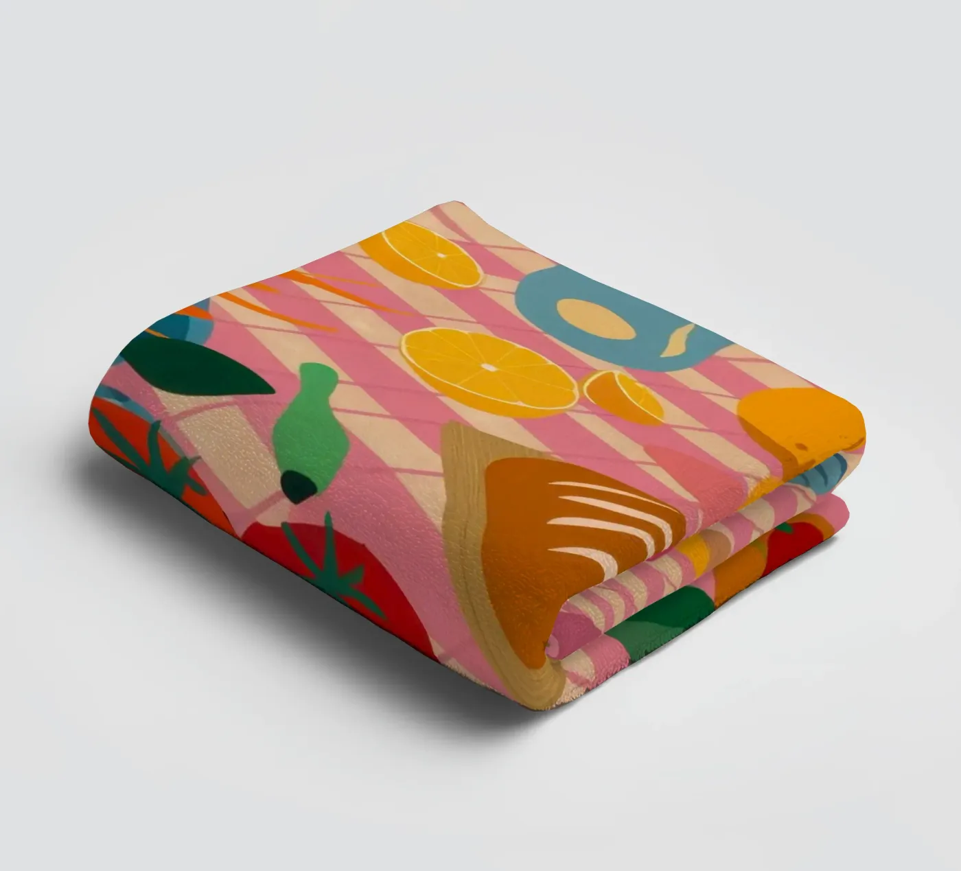 Rustic Lunch Table badhanddoek van Trace Brush