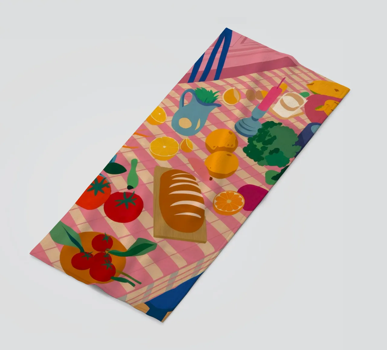 Tavolo da pranzo rustico telo mare da Trace Brush