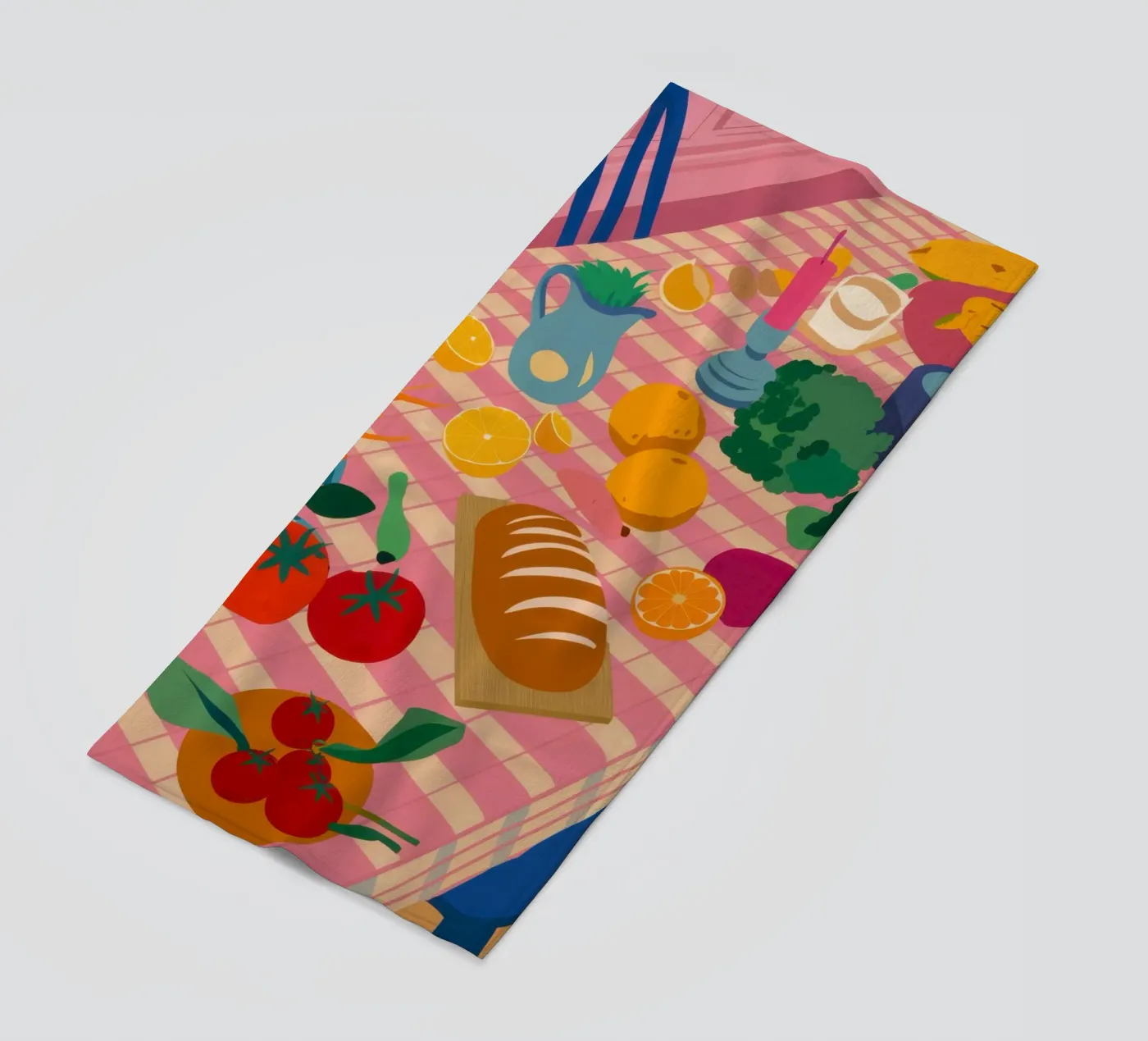 Tavolo da pranzo rustico telo mare da Trace Brush