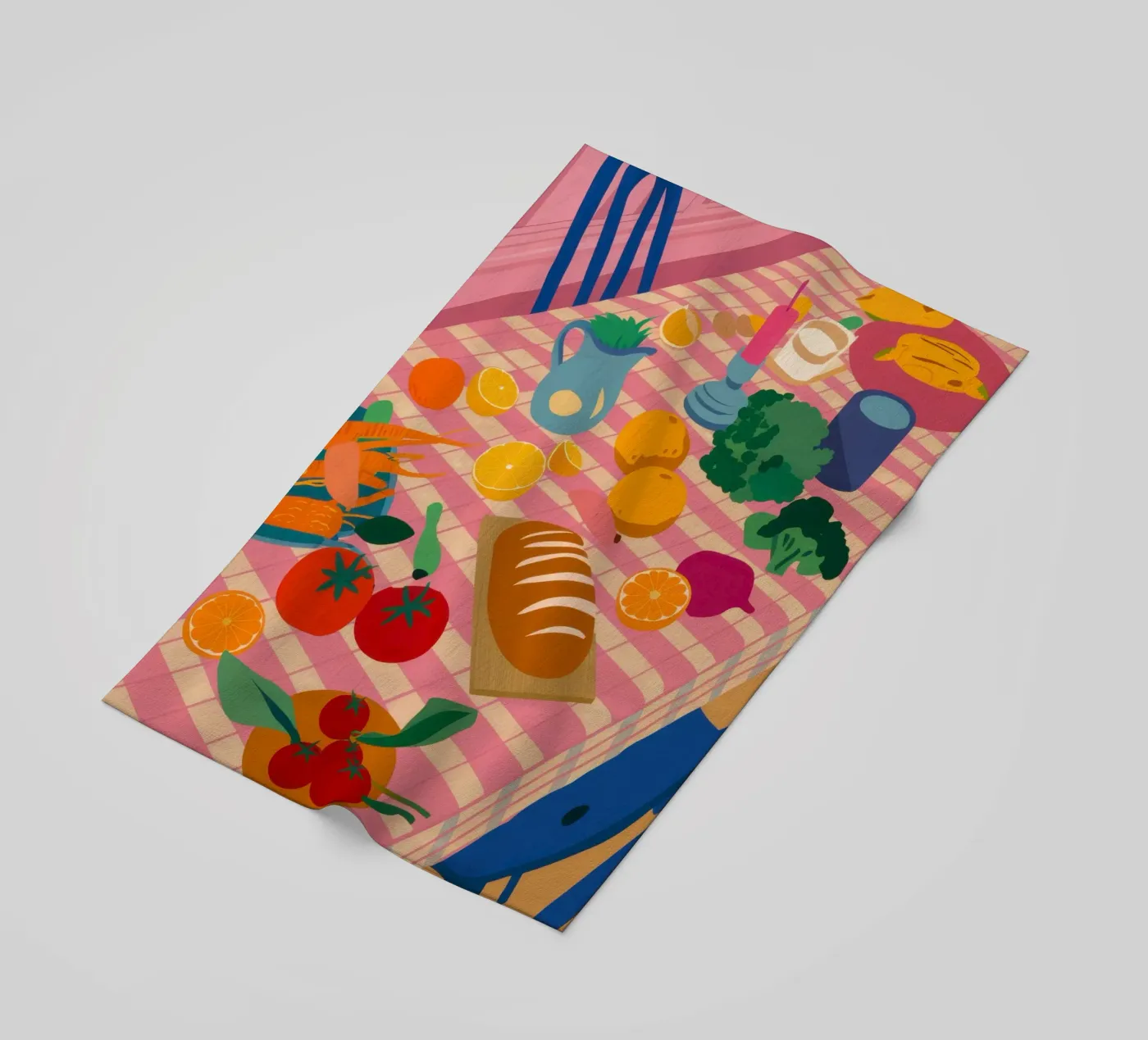 Tavolo da pranzo rustico telo mare da Trace Brush