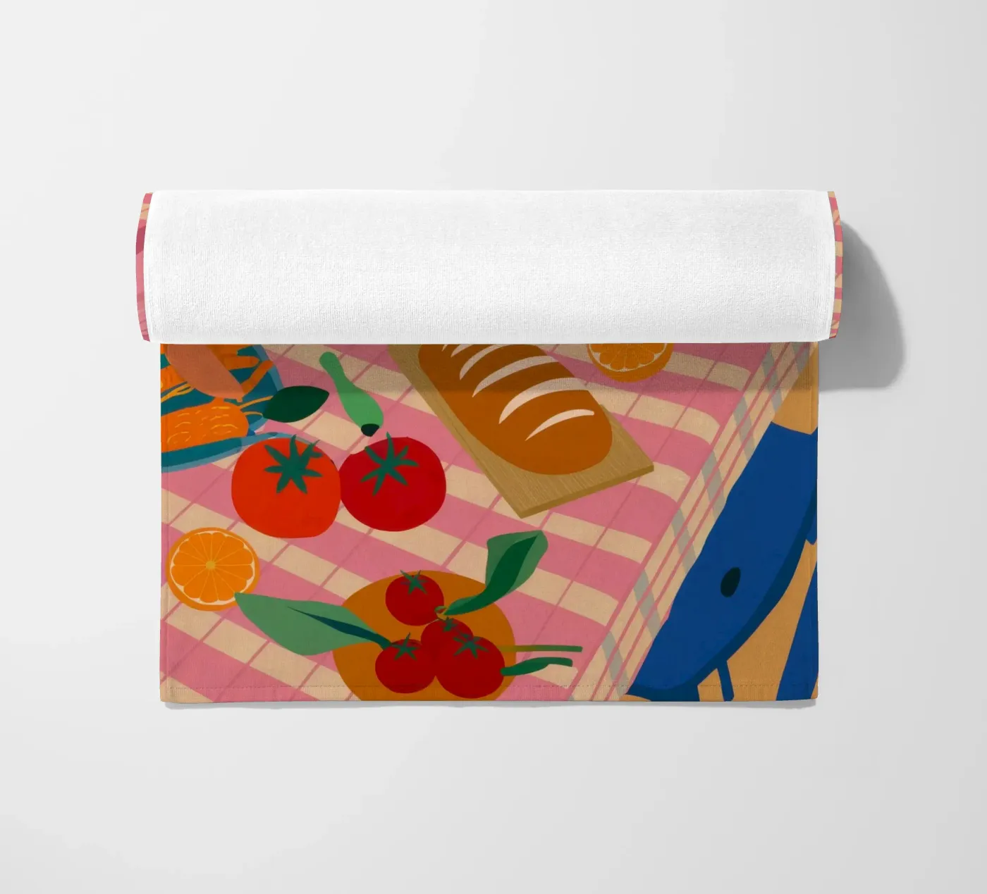 Tavolo da pranzo rustico telo mare da Trace Brush