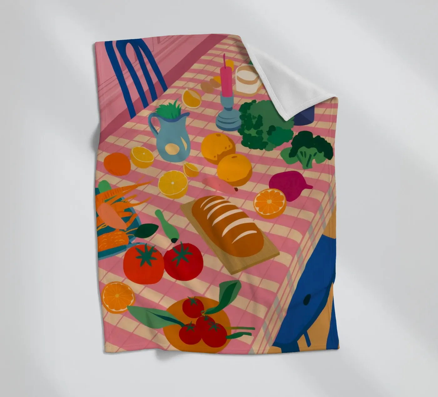 Rustikaler Mittagstisch Fleecedecke von Trace Brush