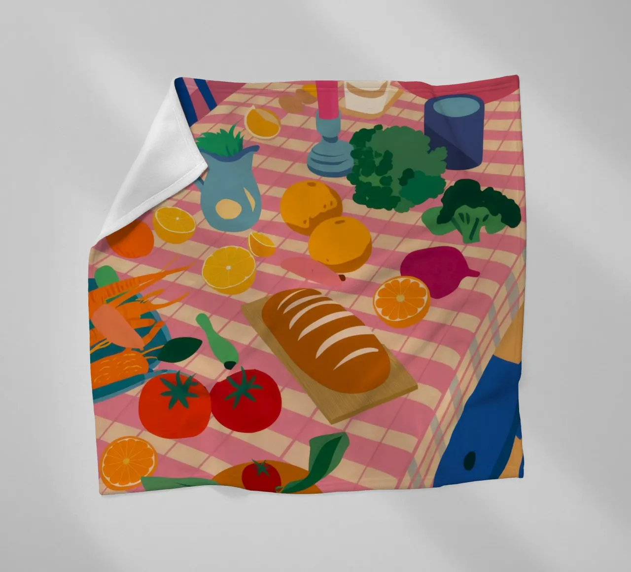Tavolo da pranzo rustico coperta in pile da Trace Brush