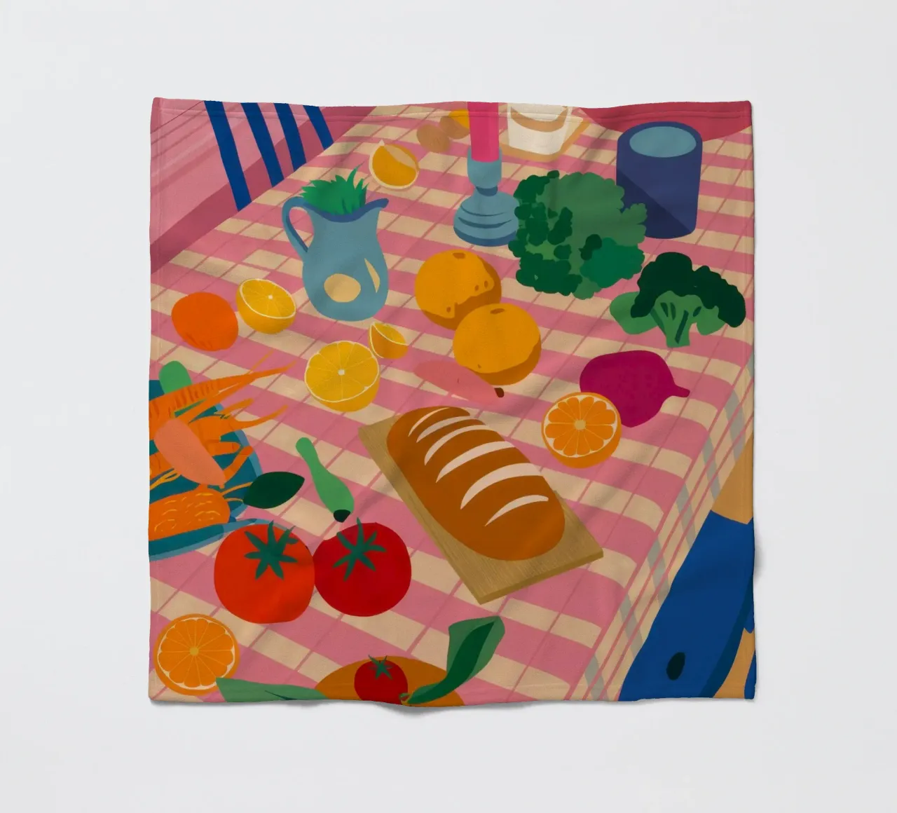 Tavolo da pranzo rustico coperta in pile da Trace Brush