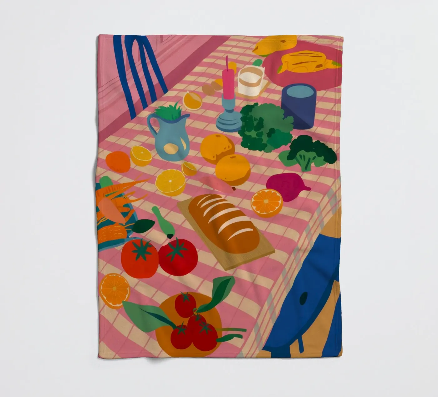 Rustikaler Mittagstisch Fleecedecke von Trace Brush