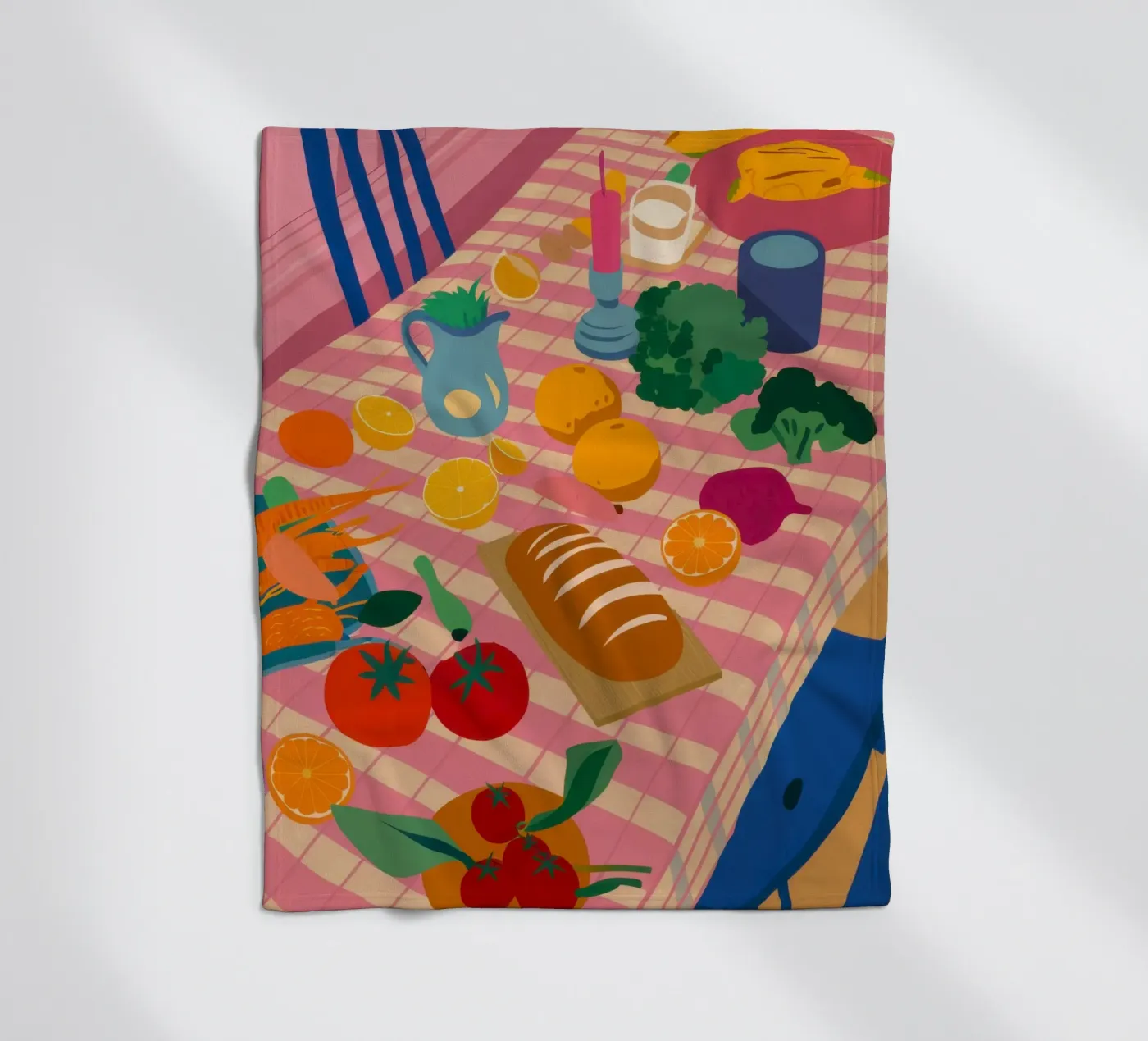 Rustikaler Mittagstisch Fleecedecke von Trace Brush