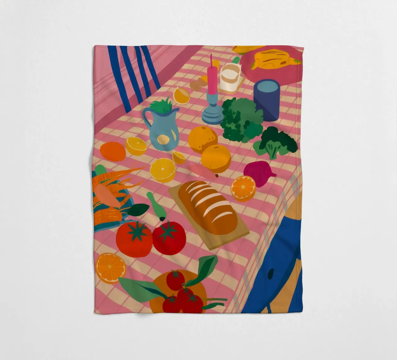 Rustikaler Mittagstisch Fleecedecke von Trace Brush